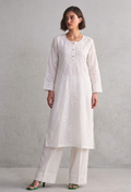 White love kurti n plazzo set