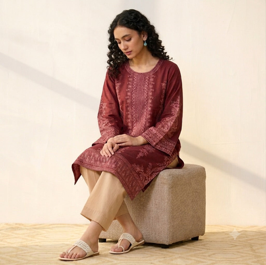 Bumble bell sleeve and plazo set