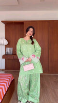 Green bells faarshi shalwar set