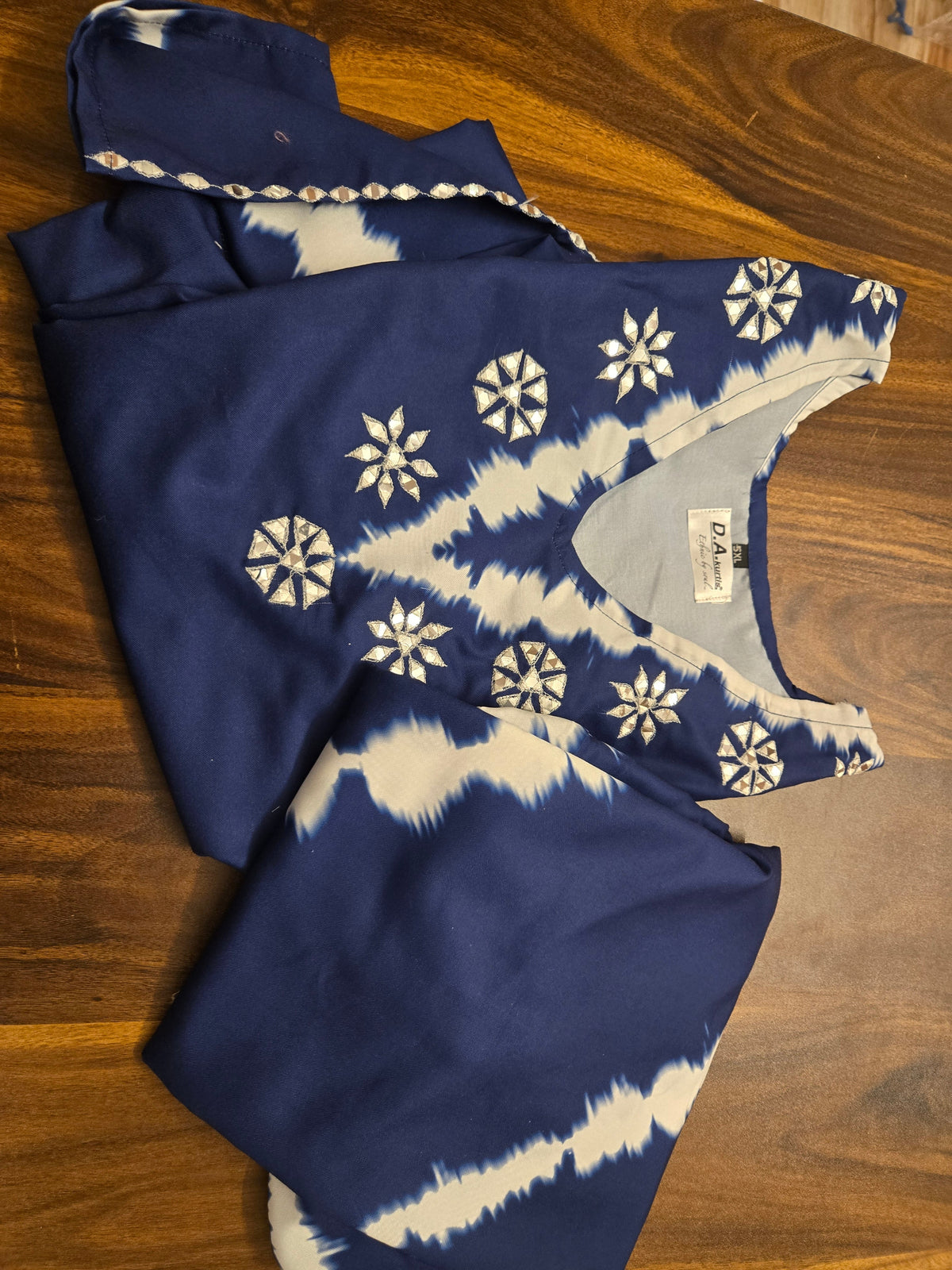 A+ tye blue dye top n bottom set